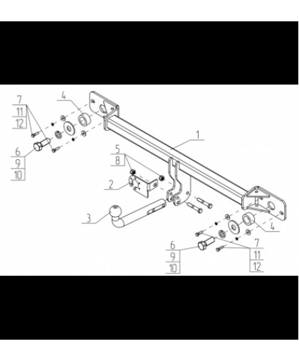 Фаркоп на Lada Vesta седан/универсал 2023- Фаркоп на Lada Vesta седан/универсал 2023-