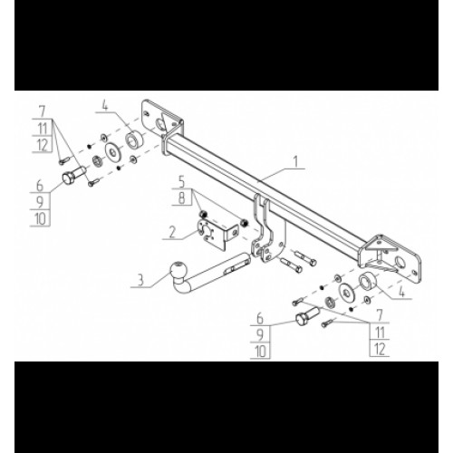 Фаркоп на Lada Vesta седан/универсал 2023- Фаркоп на Lada Vesta седан/универсал 2023-