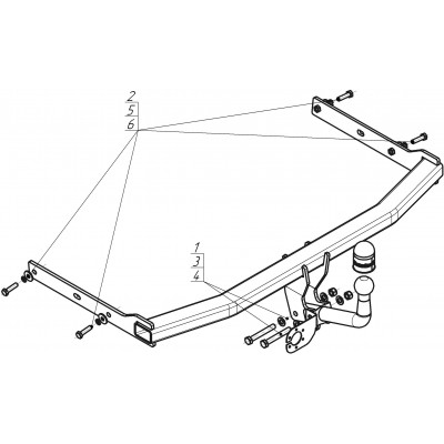 Фаркоп с оцинкованным шаром на Chevrolet TrailBlazer 2021-2026