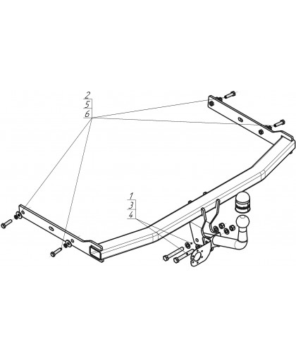 Фаркоп с оцинкованным шаром на Chevrolet TrailBlazer 2021-2026