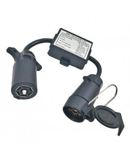 Адаптер-переходник для розетки фаркопа США - Европа (USA 7pin - EUR 7pin) Адаптер-переходник для розетки фаркопа США - Европа (USA 7pin - EUR 7pin)