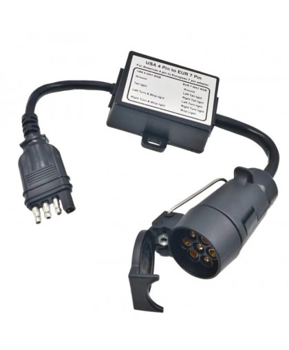 Адаптер-переходник розетки фаркопа USA – EUR (4pin USA -> 7pin EUR) Адаптер-переходник розетки фаркопа USA – EUR (4pin USA -> 7pin EUR)