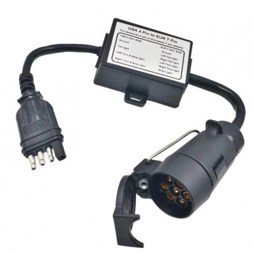 Адаптер-переходник розетки фаркопа USA – EUR (4pin USA -> 7pin EUR) Адаптер-переходник розетки фаркопа USA – EUR (4pin USA -> 7pin EUR)