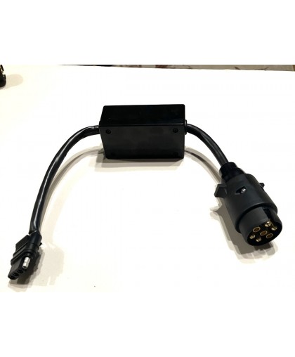 Адаптер-переходник  "автомобиль Европа - прицеп USA" с европейской розетки 7pin на американскую 4pin