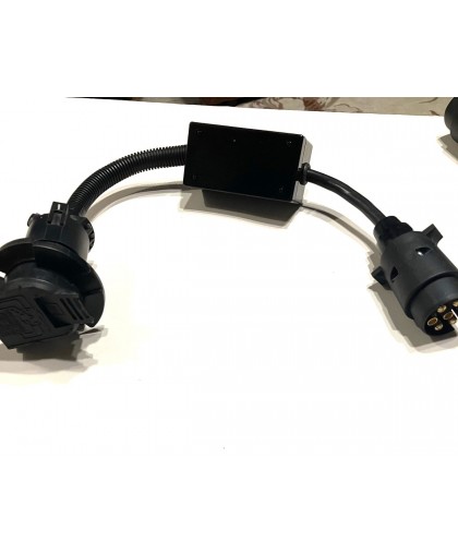 Адаптер-переходник  "автомобиль Европа - прицеп USA" с европейской розетки 7pin на американскую 7pin