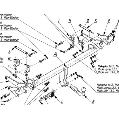Фаркоп на Nissan Qashqai J11 2018-2021 дизель с AdBlue