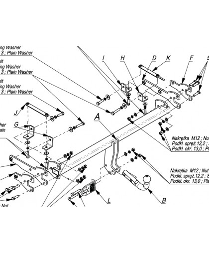 Фаркоп на Nissan Qashqai J11 2018-2021 дизель с AdBlue