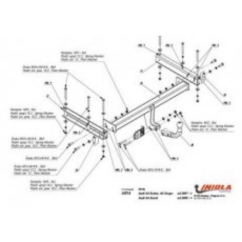 Фаркоп Imiola A.014 для Ауди A5 2007-