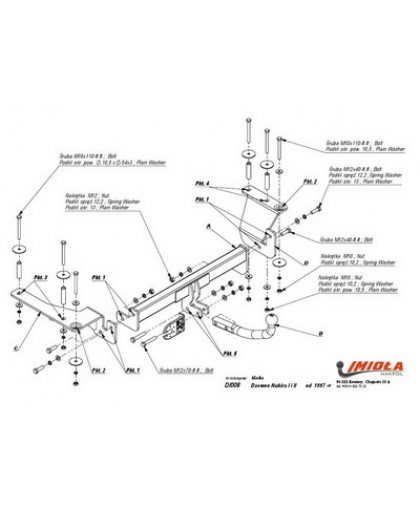 Фаркоп Imiola D.008 на Део Нубира универсал Фаркоп Imiola D.008 на Део Нубира универсал